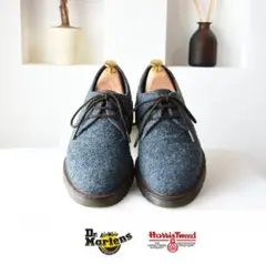 希少なイングランド製！　ドクターマーチン×ハリスツイード　短靴シューズ　UK８