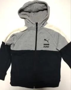 130【プーマ】ジャンパー アウター　裏起毛　グレー 　パーカー　スウェット