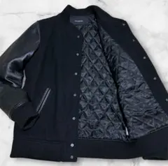 美品✨希少品 ナノユニバース ラムレザー スタジャン ブルゾン キルティング 黒