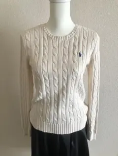 ラルフローレン 綿100% ケーブルニットセーター　レディース