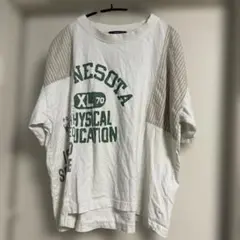 CUBE SUGAR 半袖 切替 Tシャツ ストライプのサムネイル