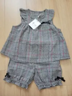 べべ　bebe　チェック　セットアップ　ベビー　女の子　トップス