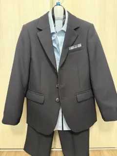 キッズ フォーマルスーツ 4点セット 130cm ネイビー