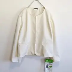 新品 タグ付き ベルメゾン StyleNote ノーカラージャケット 21号