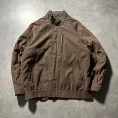 ABRAYSIA ナイロン ポリエステル ブラウン スナップボタン ブルゾン