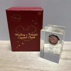 E-壁 ディズニー ミニーマウス クリスタル クロック 置時計 箱付き