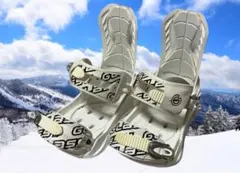 GLASSY スノーボードビンディン ホワイト Lサイズ