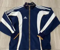 90s adidas トラックジャケット ジャージ ネイビー 万国旗タグ