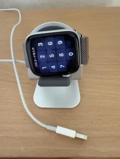 付属バンドは未使用 Apple Watch 6 シルバー 本体 充電スタンド付き