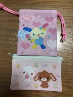 【新品】セリア　サンリオ　シュガーバニーズ　ポーチ　ウサハナ　巾着