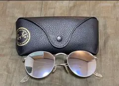 Ray-Ban ラウンドメタルサングラス ケース付き