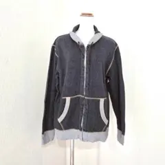 Lee クーパー ジップアップパーカー 裏毛 スウェット（L）配色デザイン