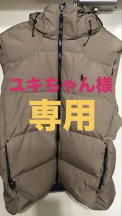 【美品】ラルフローレン　XL フード付きダウンベスト ベージュ　箱付き