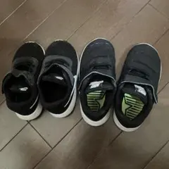 NIKE キッズ スニーカー 13cm 14cmブラック2足セット