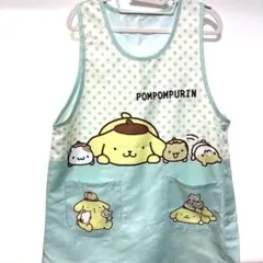 ポムポムプリン 保育士エプロン サイドボタン サンリオ