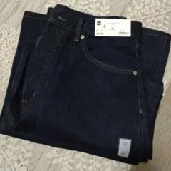GU スーパーワイドジーンズPF　ネイビー　M