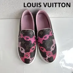 LV ルイヴィトン　モノグラム　ロゴ　ローカット　スニーカー　スリッポン　極美品