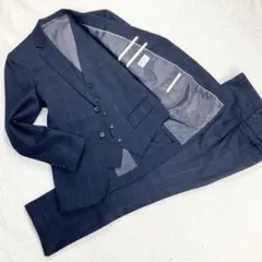 ORIHICA 3ピース セットアップスーツ 10month ペンチェック 紺