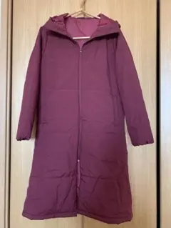 フード付きロングコート