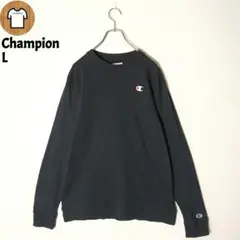 Champion 長袖 スウェット トレーナー L  B185 ワンポイントロゴ