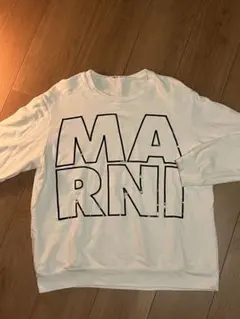 MARNI ホワイト ロゴプリント スウェット