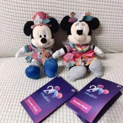【新品】 香港ディズニー 20周年 ミッキー ミニー 肩のせ ぬいぐるみ