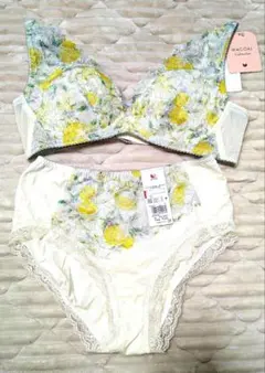 Wacoal 重力ケアブラ D80 LL ブラショーツセット　イエロー