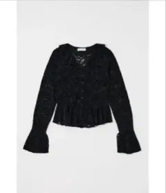 週末限定セール】moussy FRILL CHIFFON ブラウス ブラック - メルカリ