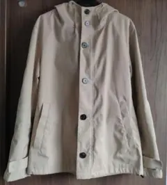 フード付ステンカラーコート　ベージュ M