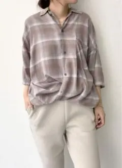 ★美品★アパルトモン　CHECK 2WAY SHIRT