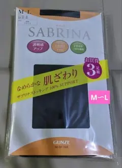 GUNZE SABRINA ストッキングブラック M-L 3足セット