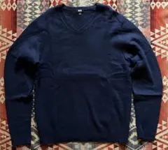 【美品】ユニクロ UNIQLO ウール Vネック ニット セーター M