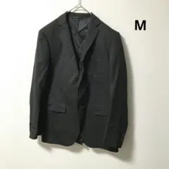 スーツカンパニー ジャケット 黒 ストライプ M相当 ビジネスレディースオフィス