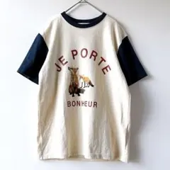 CHELSEA (チェルシー)ラグランTシャツ ネイビー×アイボリーNUGUのサムネイル