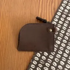 コインケース　小銭入れ　ハンドメイド　レザークラフト ダークブラウン　革