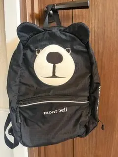 【洗浄済み】mont-bell クマ顔リュック ブラック【記名なし】のサムネイル