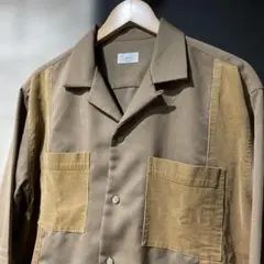 タグ付き HARVESTY ショートカバーオール リネンストライプ ユニ