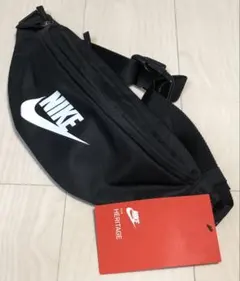ラスト1】NIKE HERITAGE ボディバッグ・ウエストポーチ ブラック