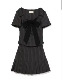 andmary Jozy ribbon flare mini dress - メルカリ