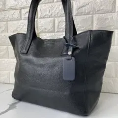 TAKEOKIKUCHI✨未使用級レザービジネストートバッグチャームシボ革 A4