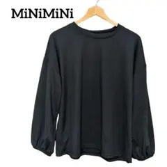 【新品】minimini store 長袖 カットソー 黒ブラック F きれいめのサムネイル