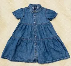 GAP KIDS デニム 半袖ワンピース XS 110cm