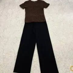 ユニクロ　プリーツストレートパンツ　トップス　2点セット　Sサイズ