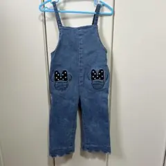 petit main ミニーマウス デニム サロペット Sサイズ ディズニー