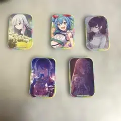 プロセカ スクエア缶バッジ 宵崎奏 初音ミク朝比奈まふゆ 神代類 巡音ルカ