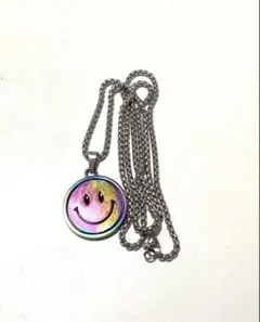 ネックレス スマイル レインボーカラー