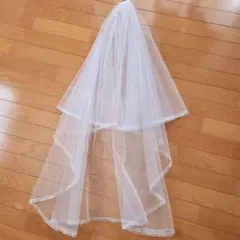 ホワイト二段式ウェディングベール