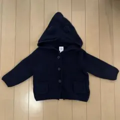 baby GAP フード付きカーディガン 6-12ヶ月 ネイビー