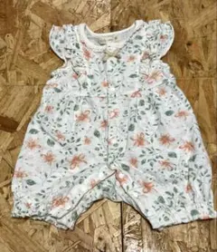 キムラタン美品　70 ㎝　Lily ivory 花柄ロンパース リリーアイボリー