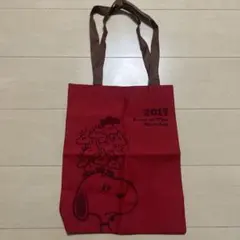 スヌーピー 2017年 トートバッグ レッド
